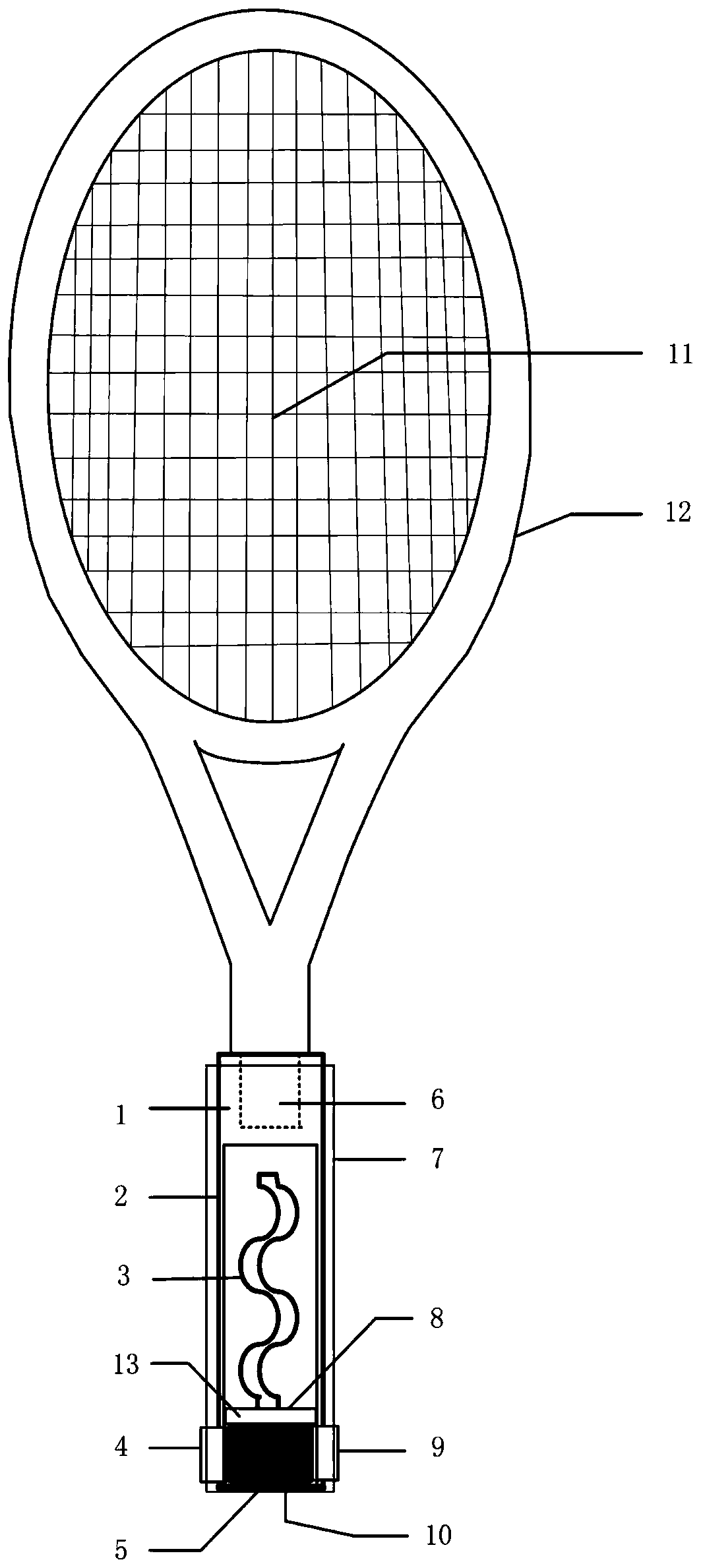 A tennis racket capable of monitoring the force of the net