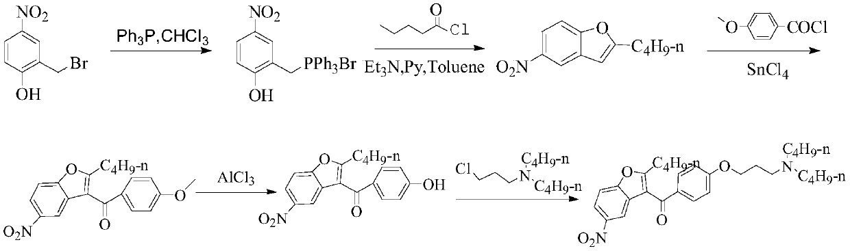 A kind of preparation method of dronedarone hydrochloride