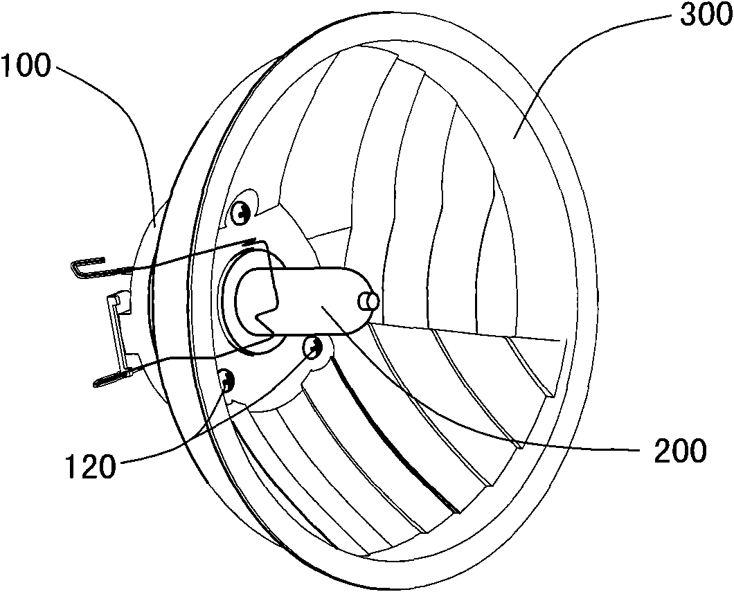 Lamp bulb fixing device and lamp