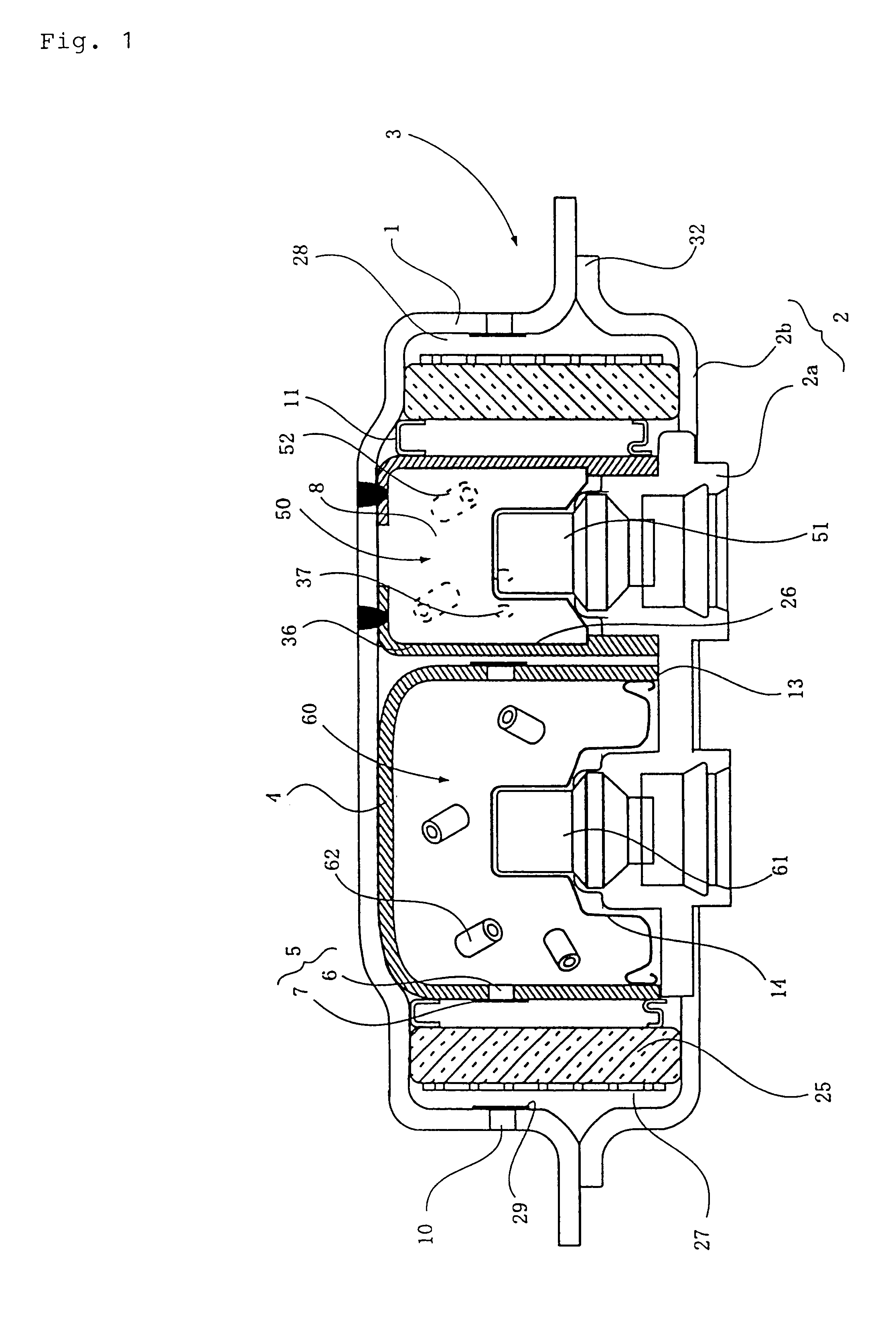 Gas generator for multi-stage air bag and air bag device