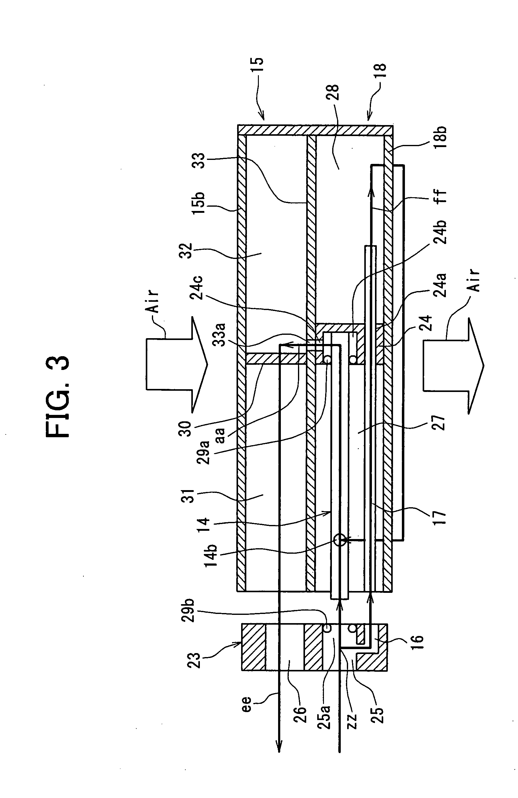 Refrigerant cycle device and heat-exchanger integrated unit with temperature sensor for the same