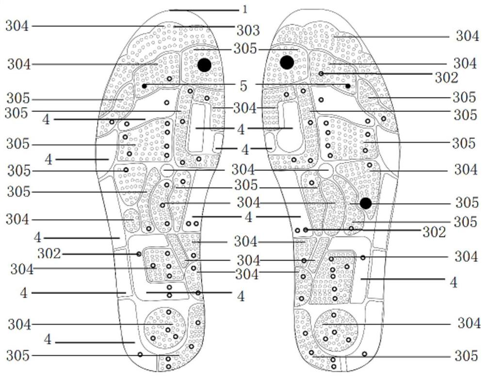 Intelligent plantar acupoint non-invasive acupuncture physiotherapy plate and manufacturing method thereof