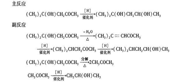 Process for synthesizing 2-methyl-2,4-pentendiol through hydrogenation reduction of diacetone alcohol