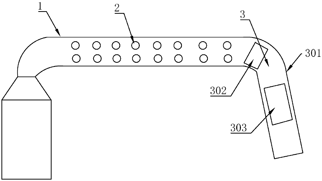 Sound wave agglomeration dust removal system