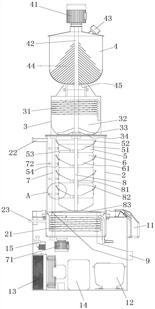 Low-temperature drying superfine grinding animal liver processing device