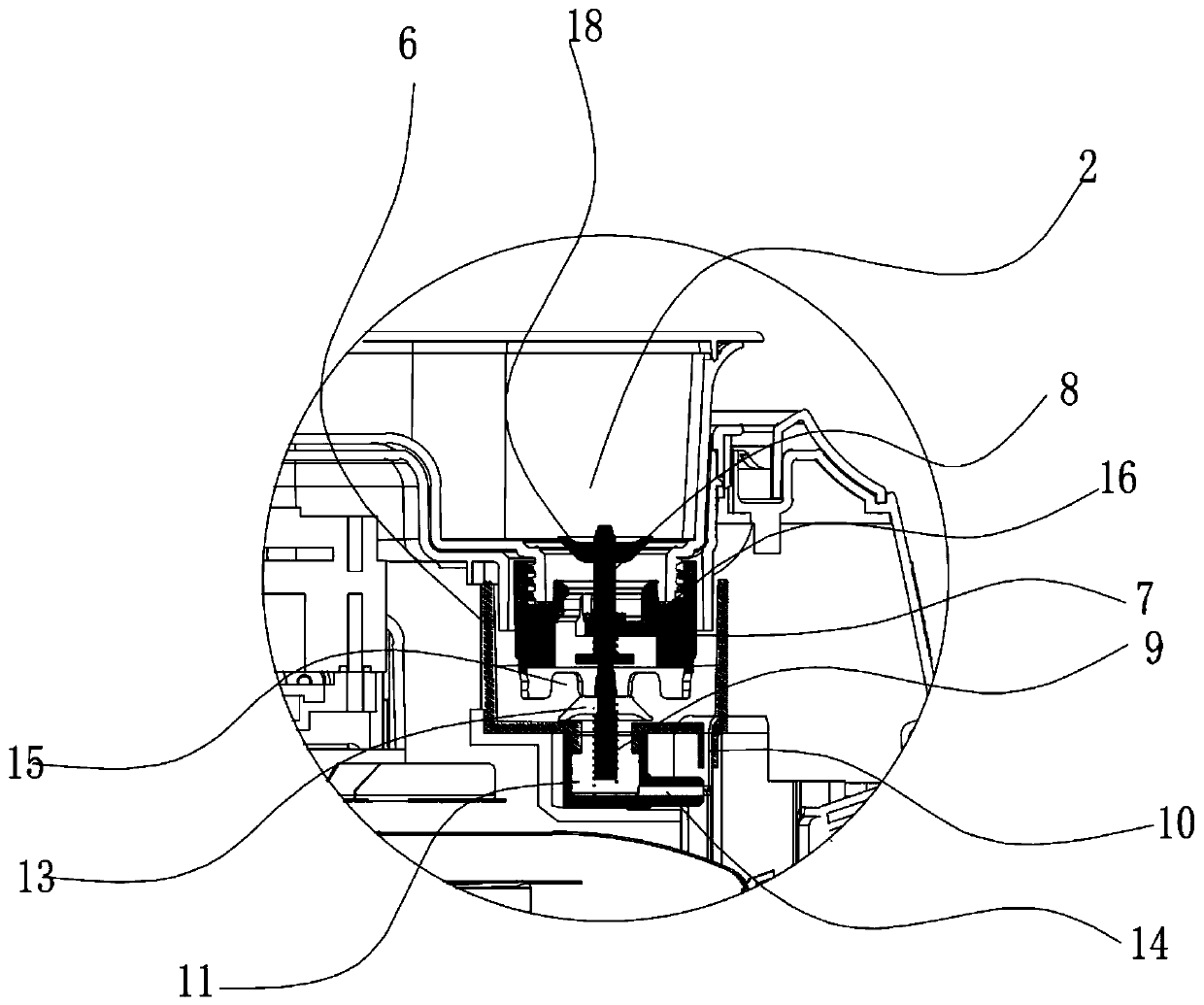 Drainage structure of air fryer with cooking function