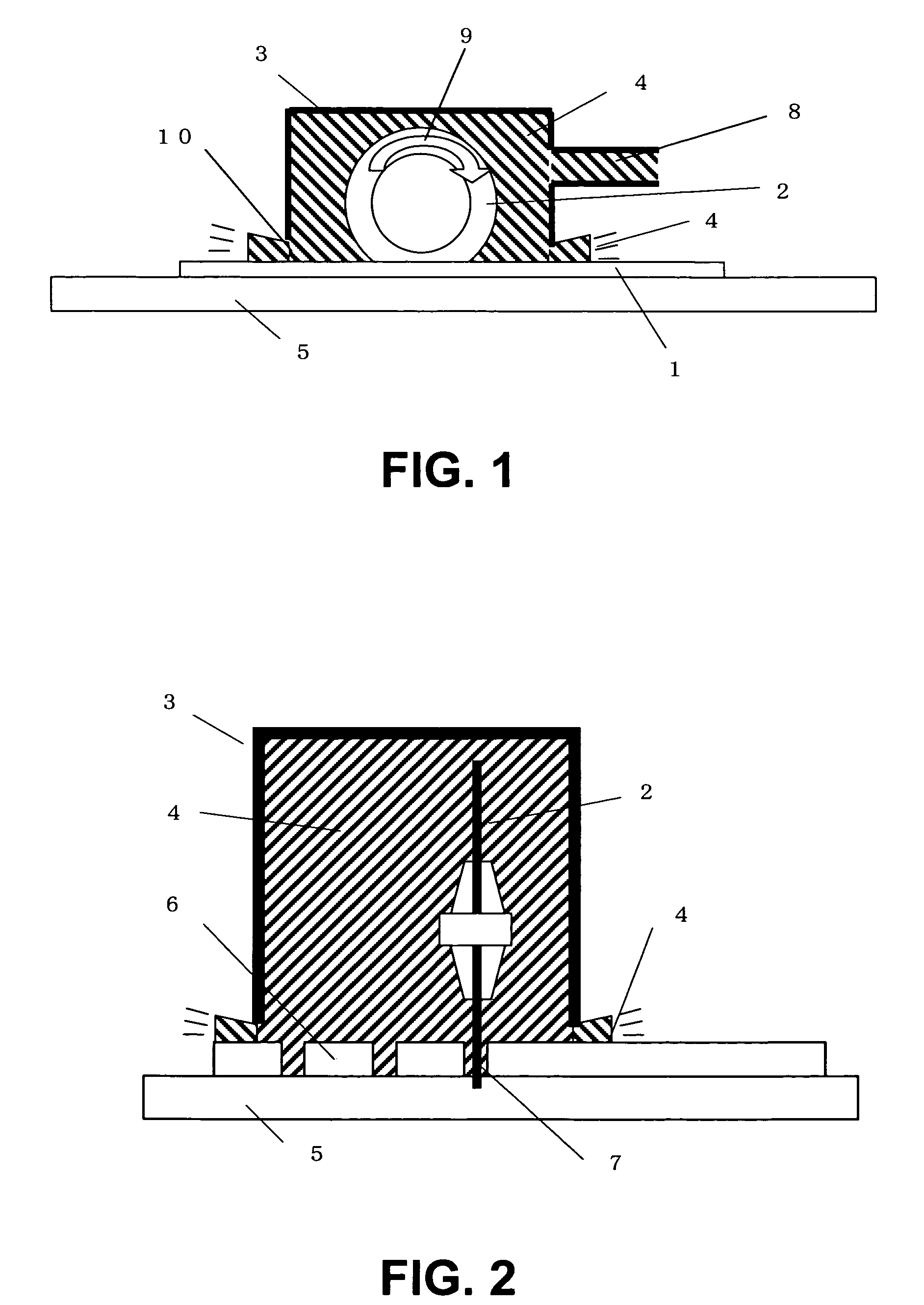 Dicing method using an encased dicing blade submerged in cooling water