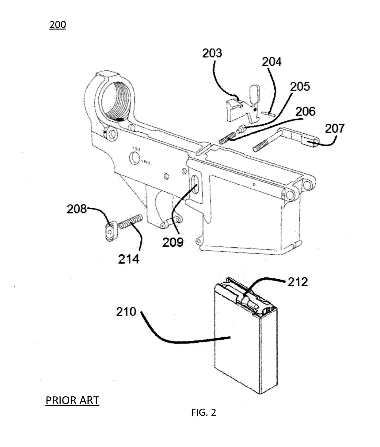 Apparatus for preventing the rapid reloading of a semi-automatic firearm