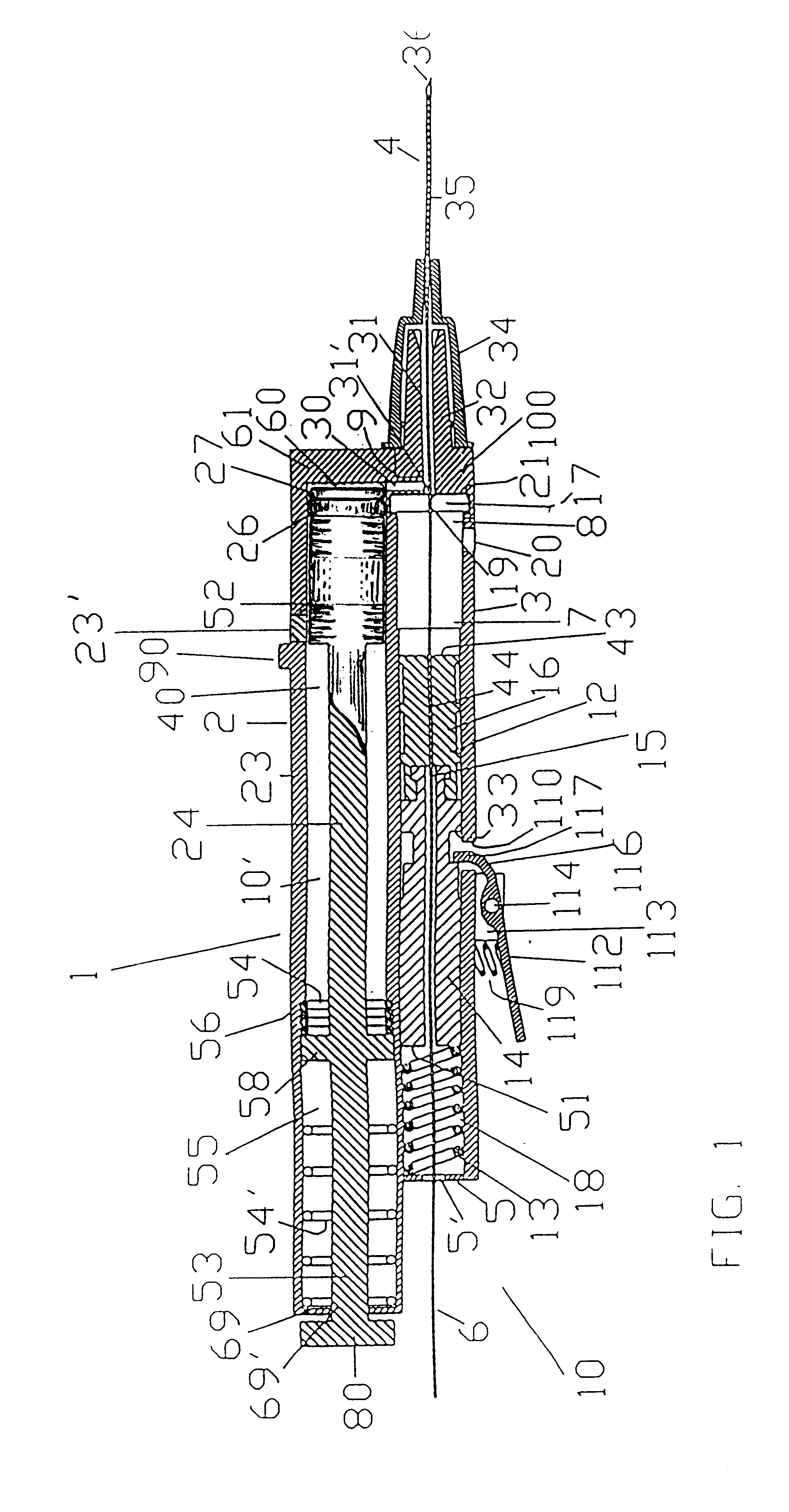 Apparatus for blood vessel type differentiation for syringes and guidewires placement devices