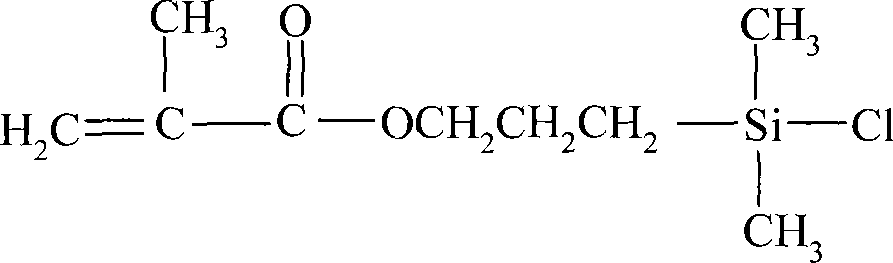 Method for preparing methyl acryloyl o-propyl dimethylchlorosilane