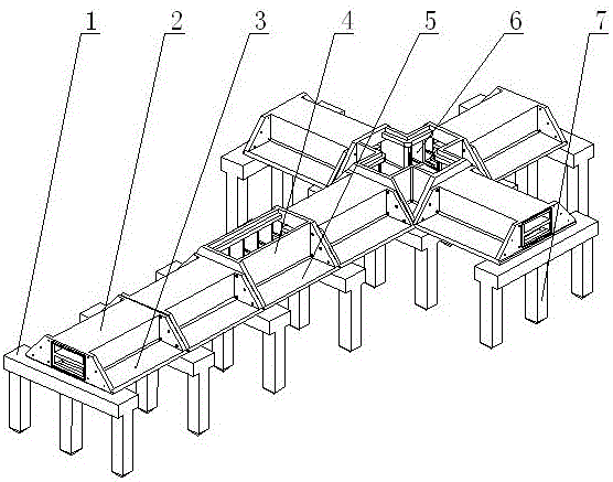 Assembled blind cable ditch