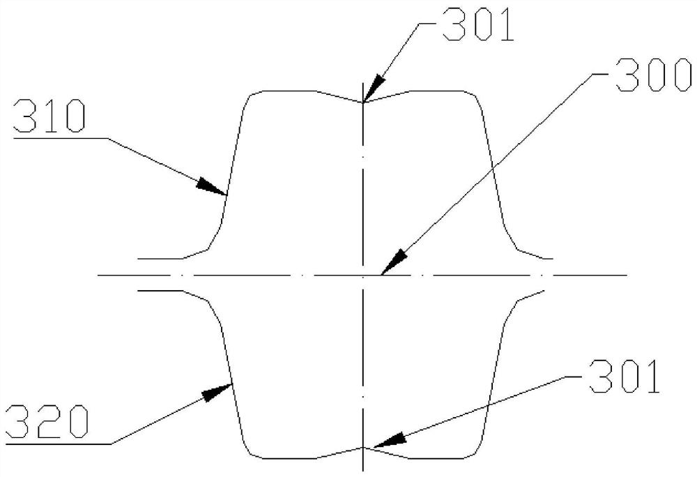 Hole pattern for producing I-shaped steel and rolling method of I-shaped steel