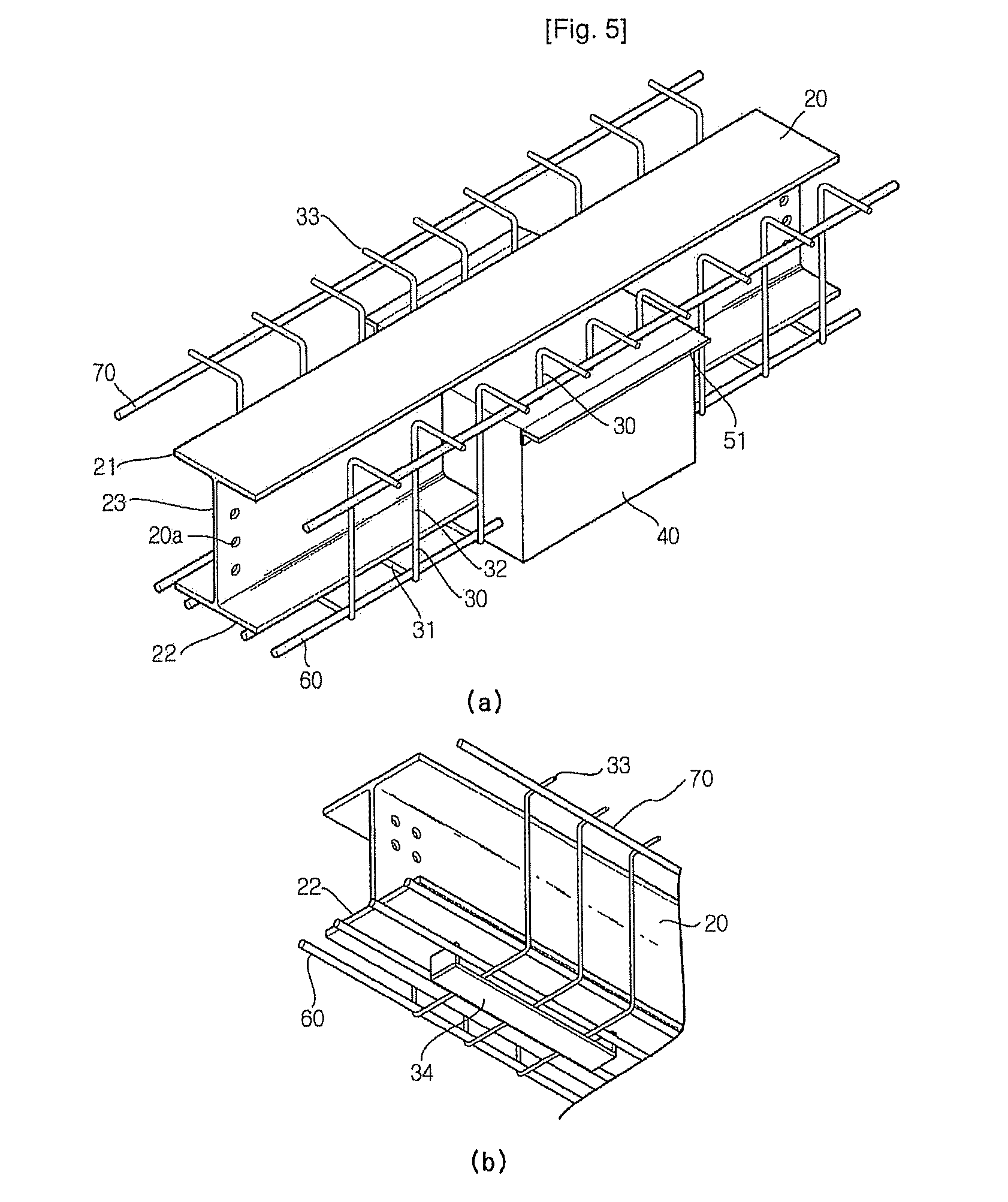 Mold-Concrete Composite Crossbeam and Construction Method Using the Same