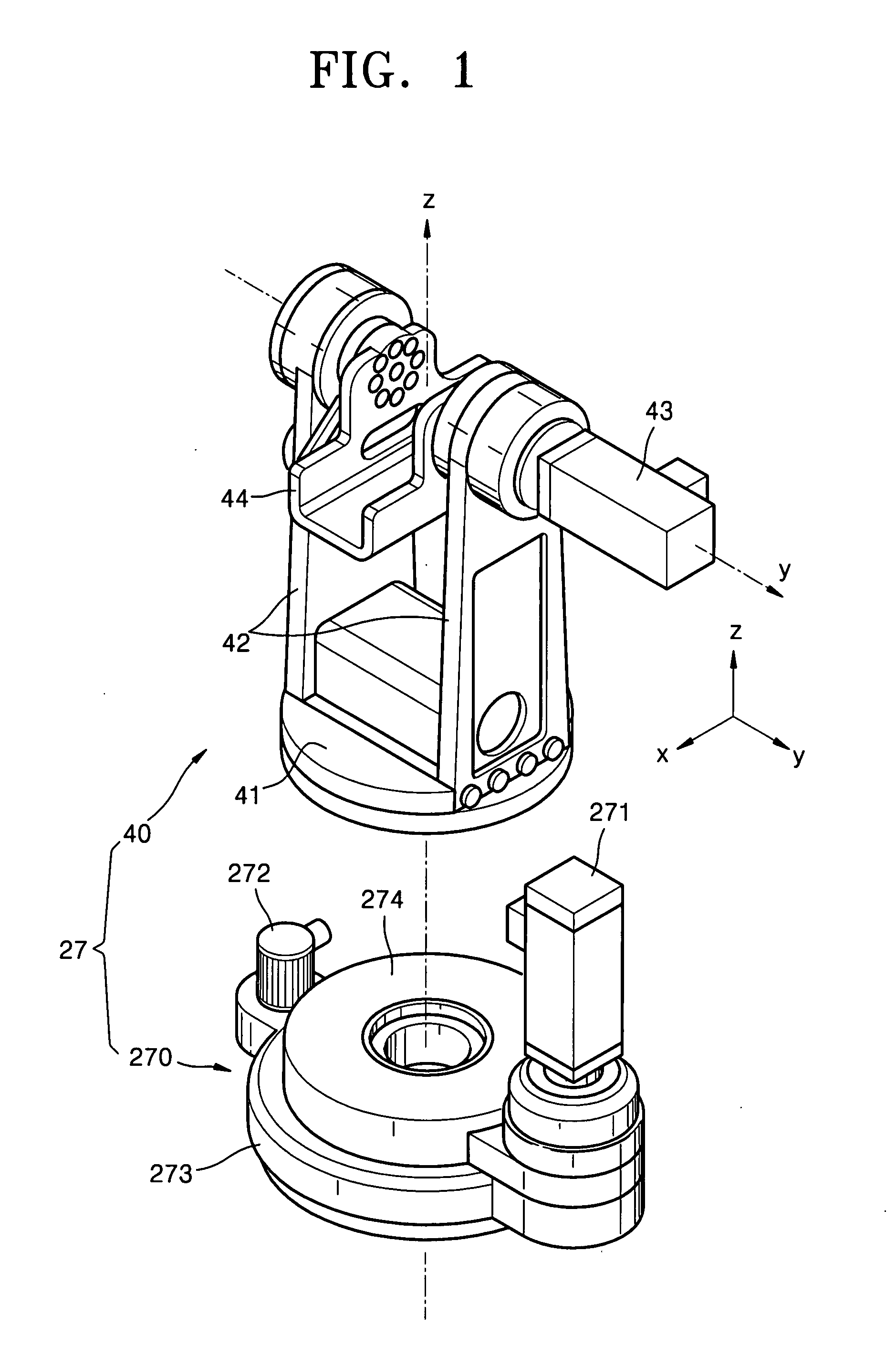 Actuation mechanism having two degrees of freedom and sentry robot having the same