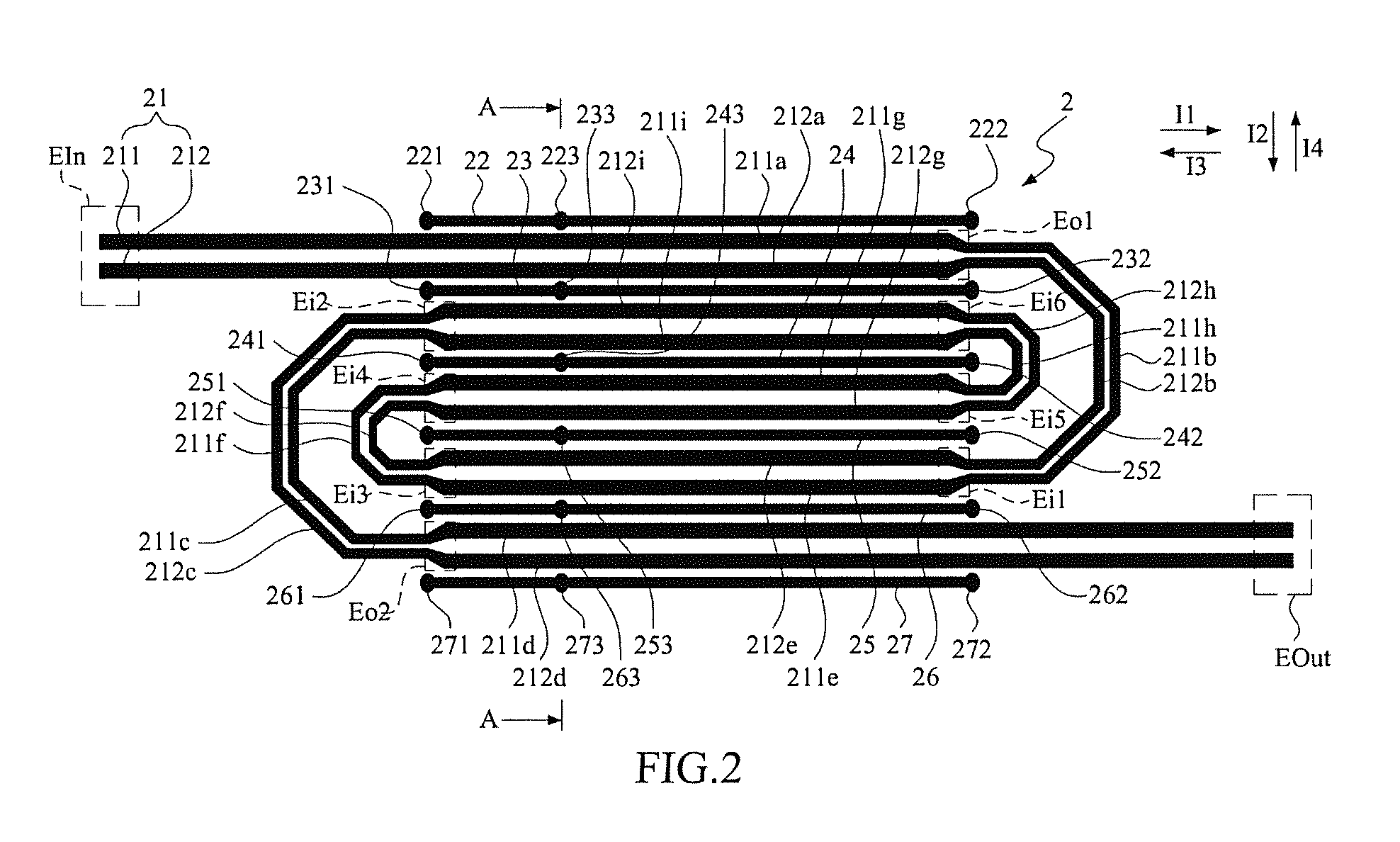 Delay line structure