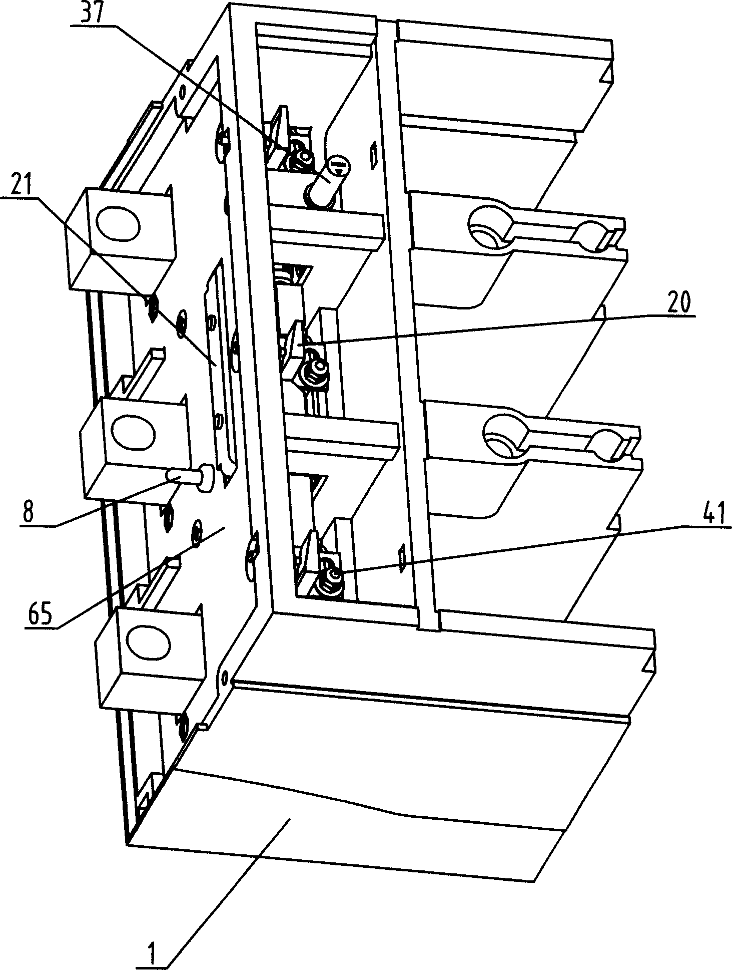 Split thermomagnetic adjustable release device for circuit breaker