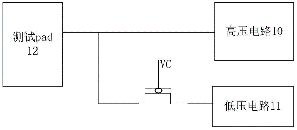 Test pad sharing circuit