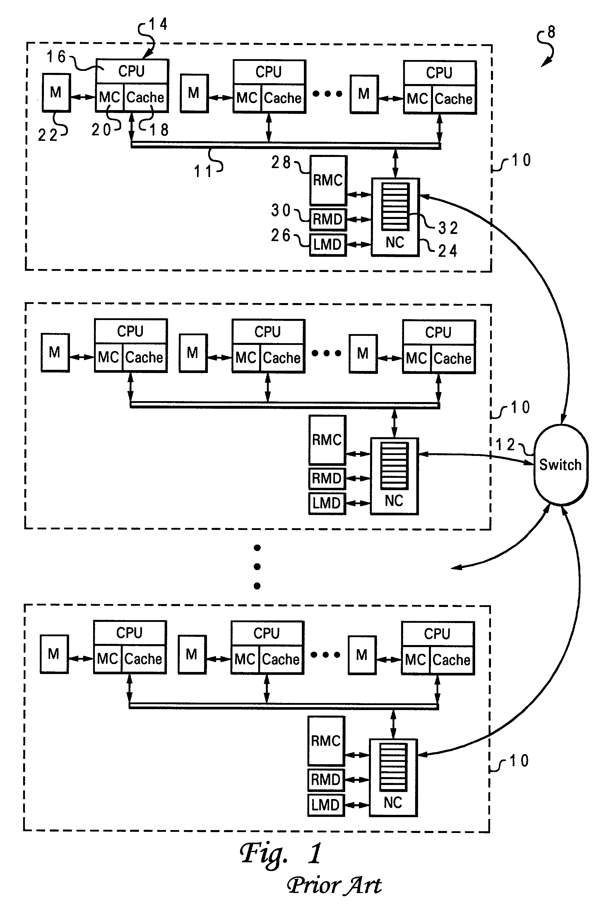 Non-uniform memory access (NUMA) data processing system having remote memory cache incorporated within system memory