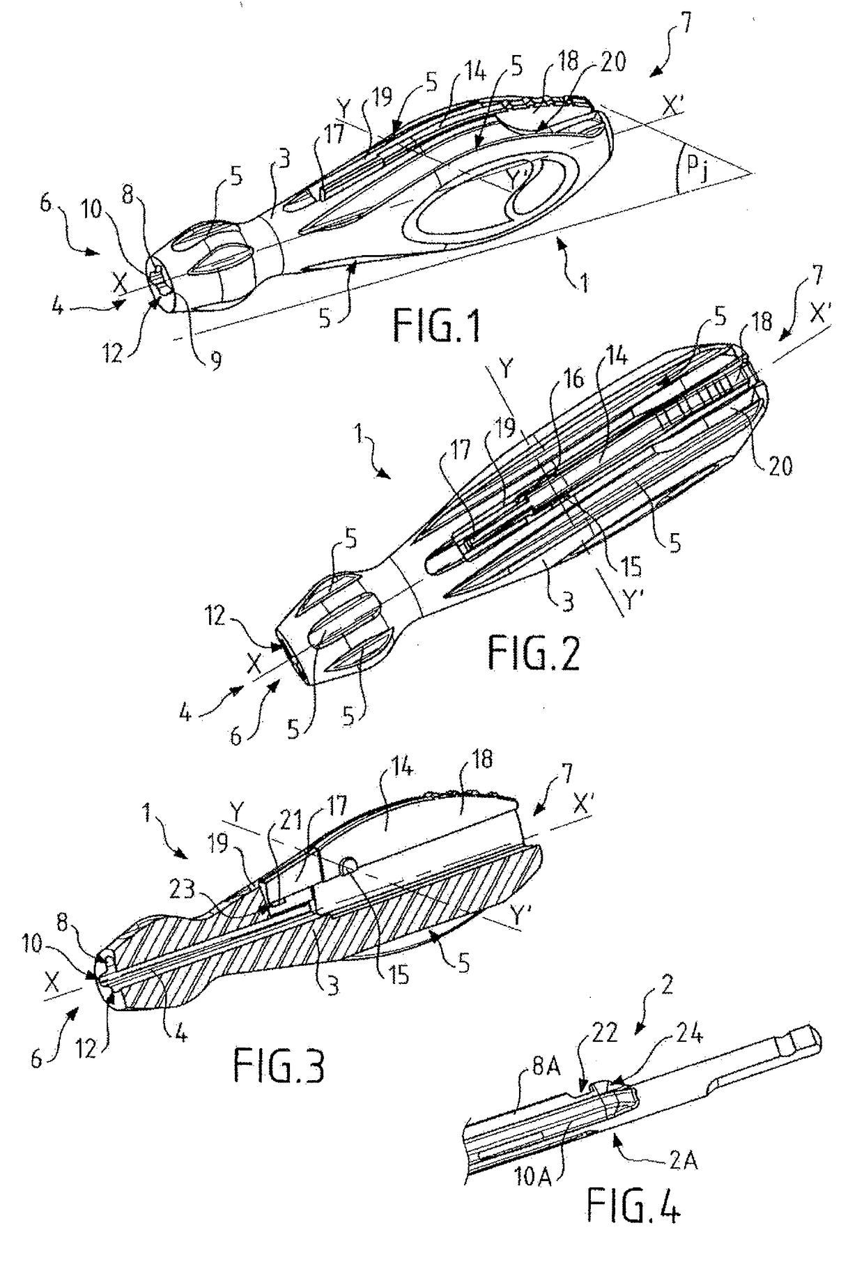 Gripping handle for a surgical tool, and method and machine for producing such a gripping handle