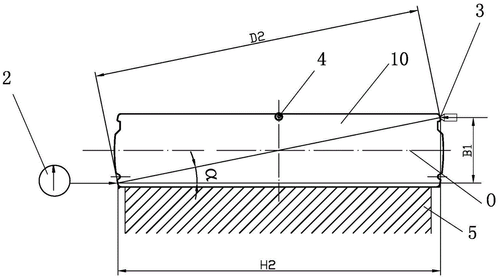 Method for measuring spherical outside surface of bearing