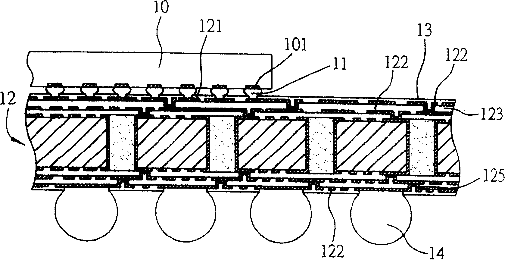 Carrying structure for electron element