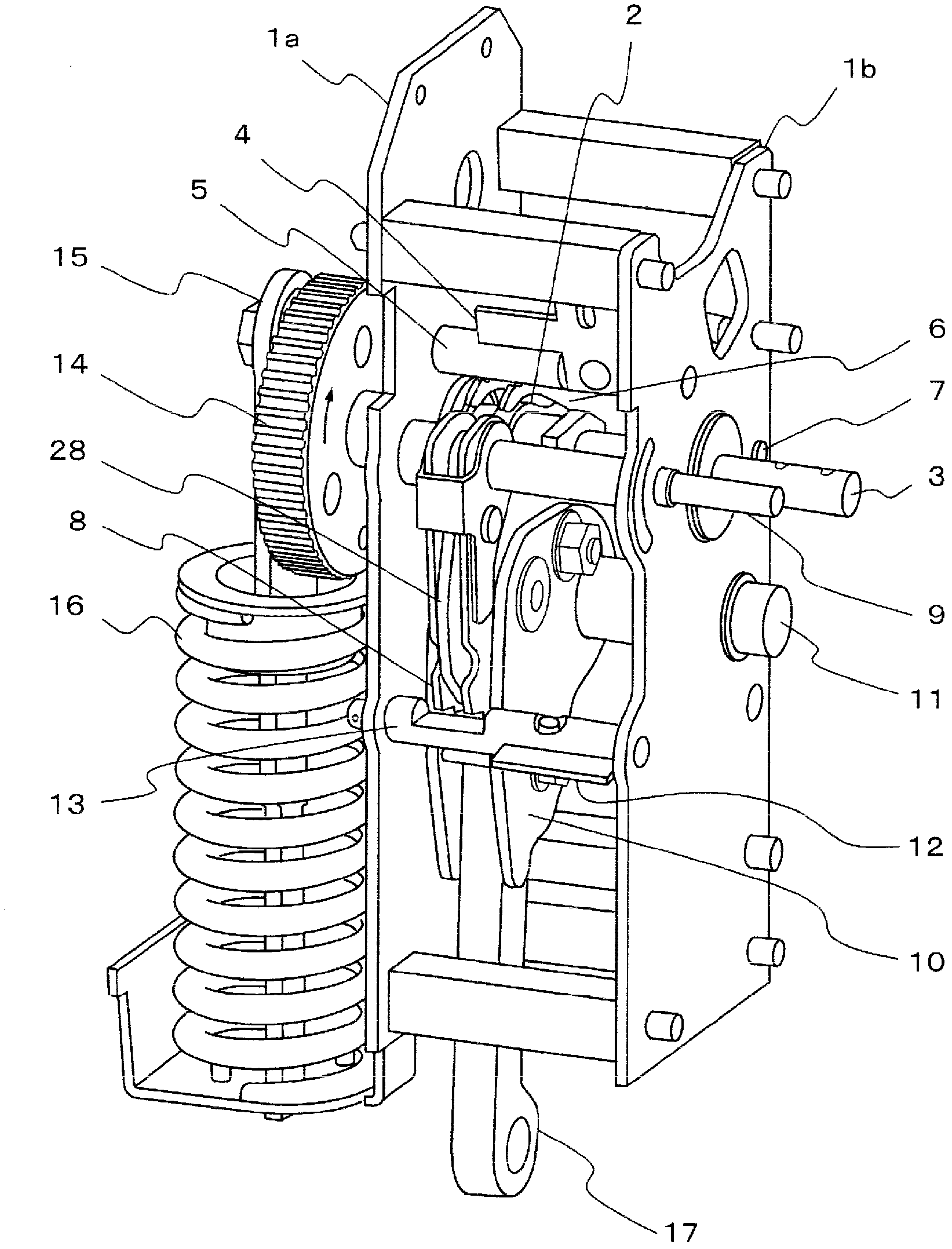 Switch device operating mechanism