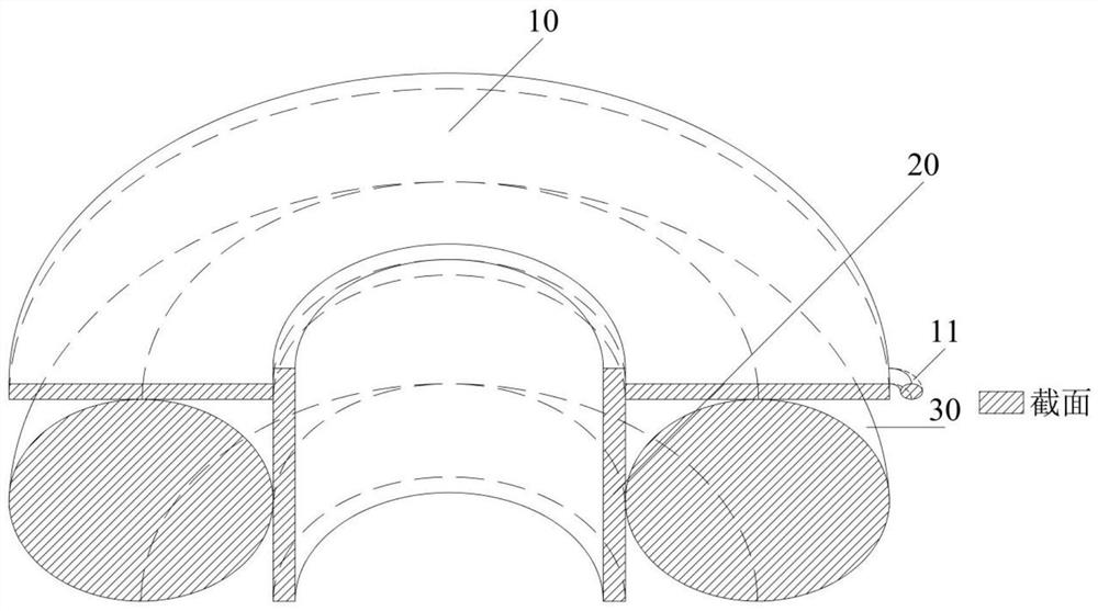 Elastic annular electrode for reducing grounding resistance and manufacturing method thereof