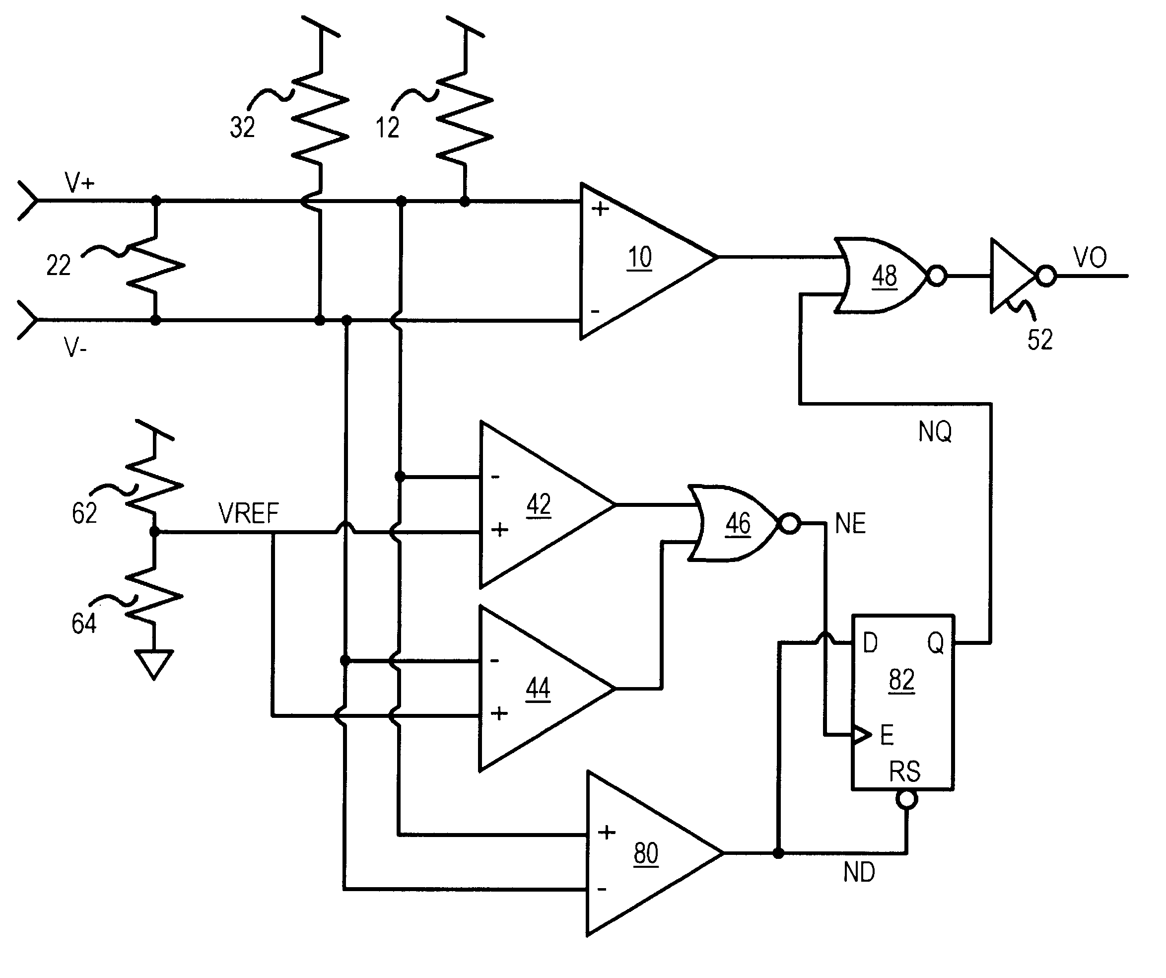 Latched active fail-safe circuit for protecting a differential receiver