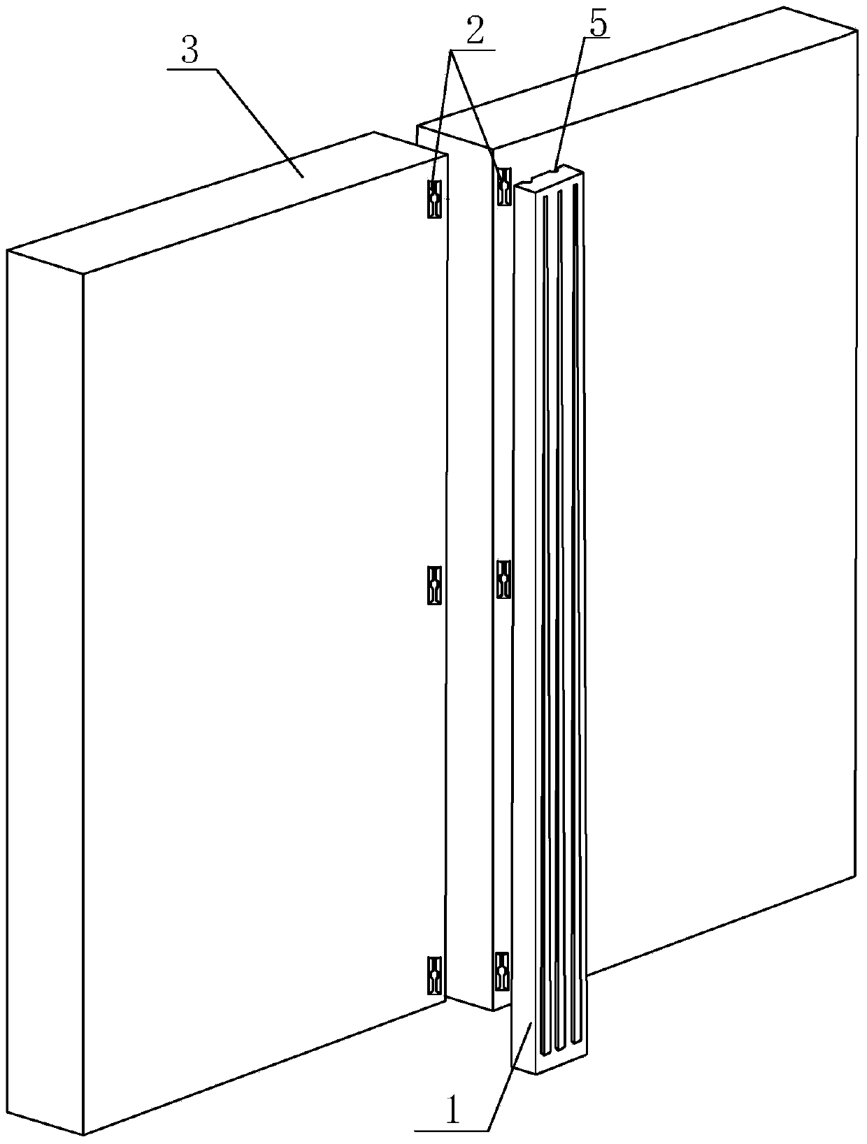 Connecting structure for marble pillar trim strip and furniture