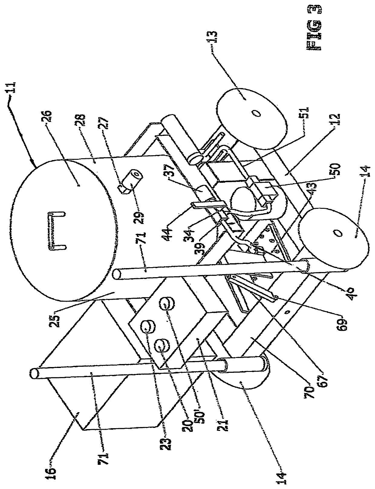 Manually controlled and operable self-propelled seed bed sterilization system and method to prevent weeds