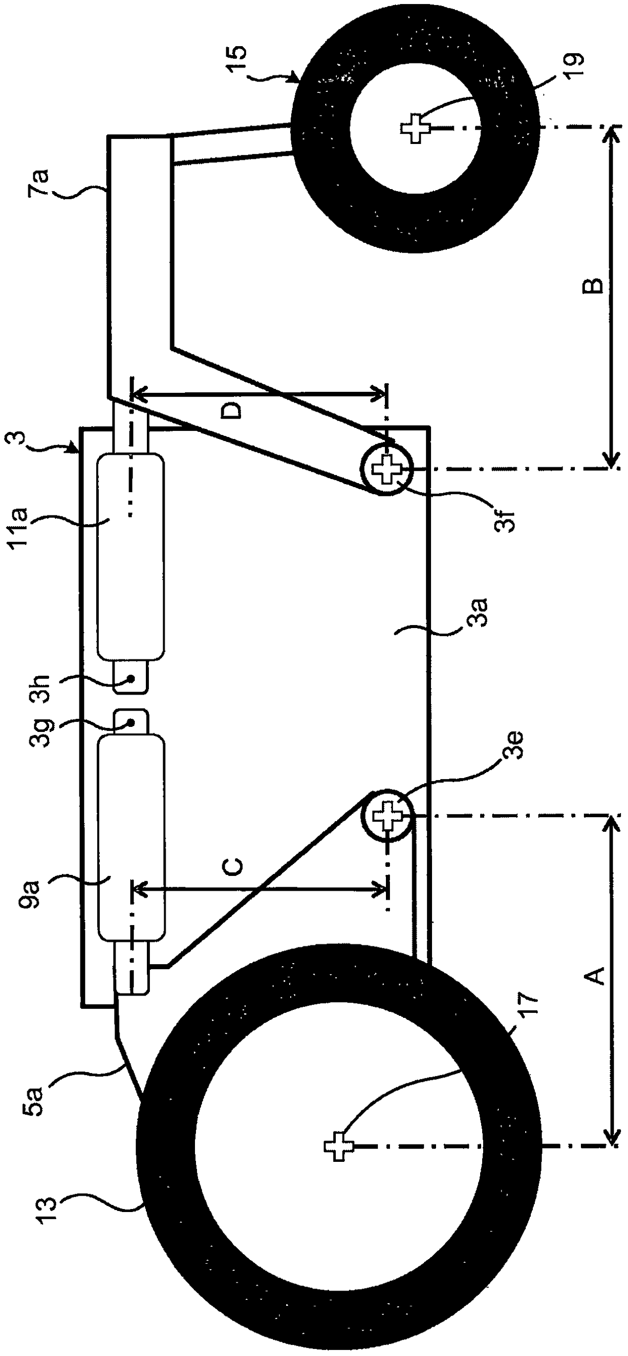 Chassis device for electric wheelchair and electric wheelchair including same