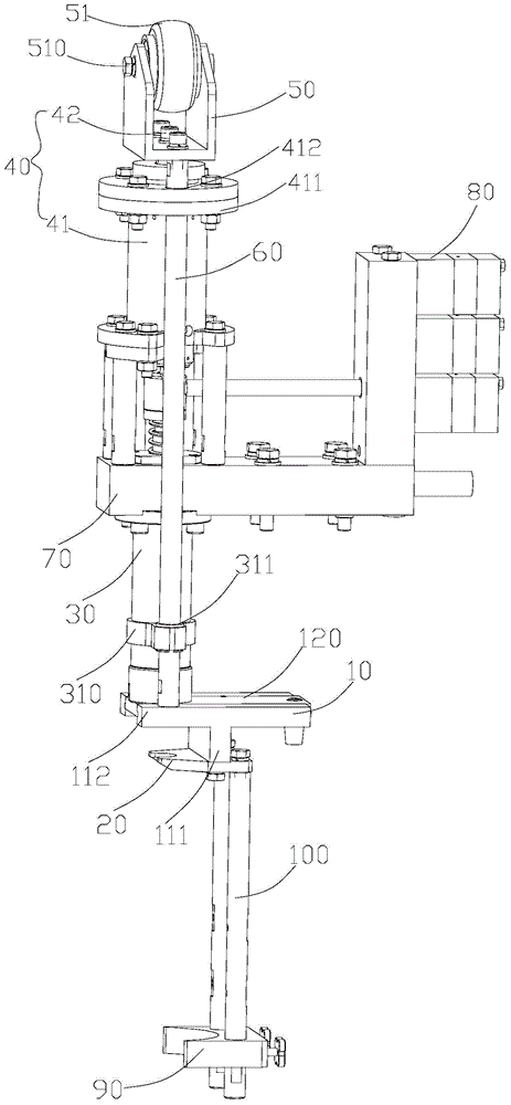Bottle lifting device for filling machine