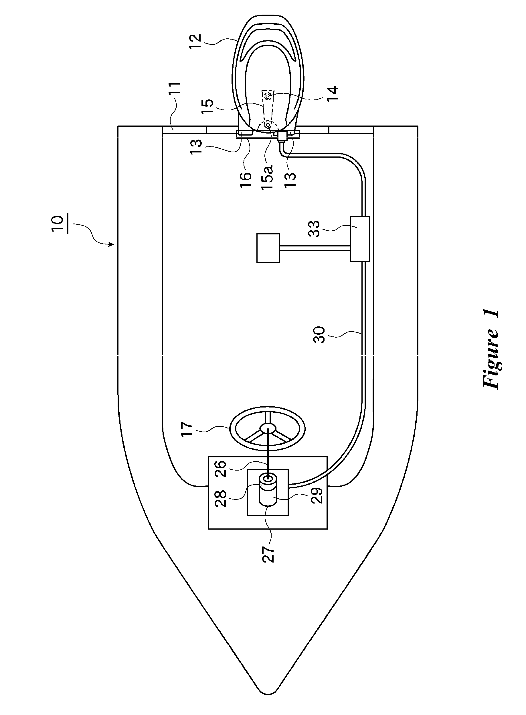 Watercraft steering device and watercraft