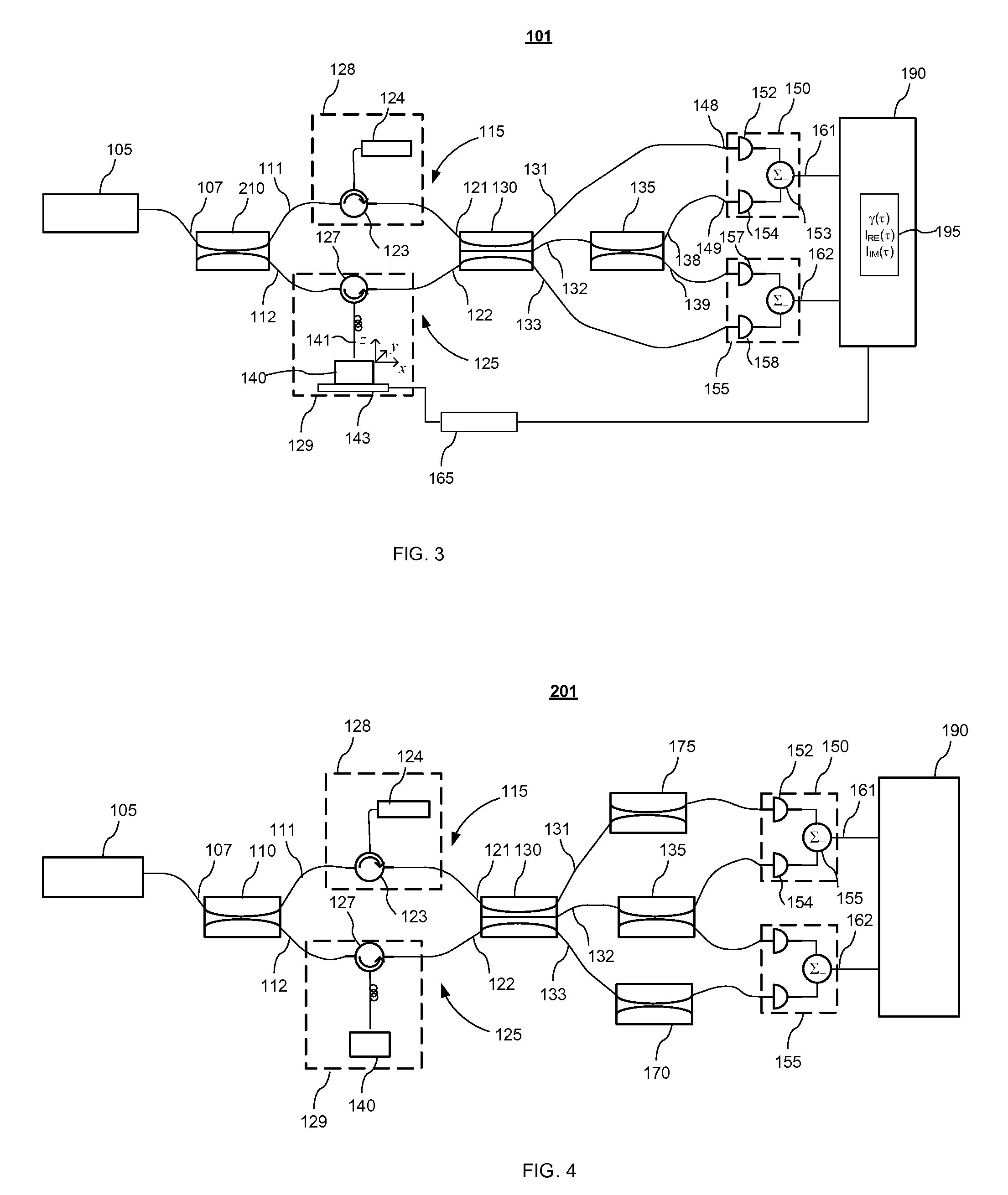 Interferometric system for complex image extraction