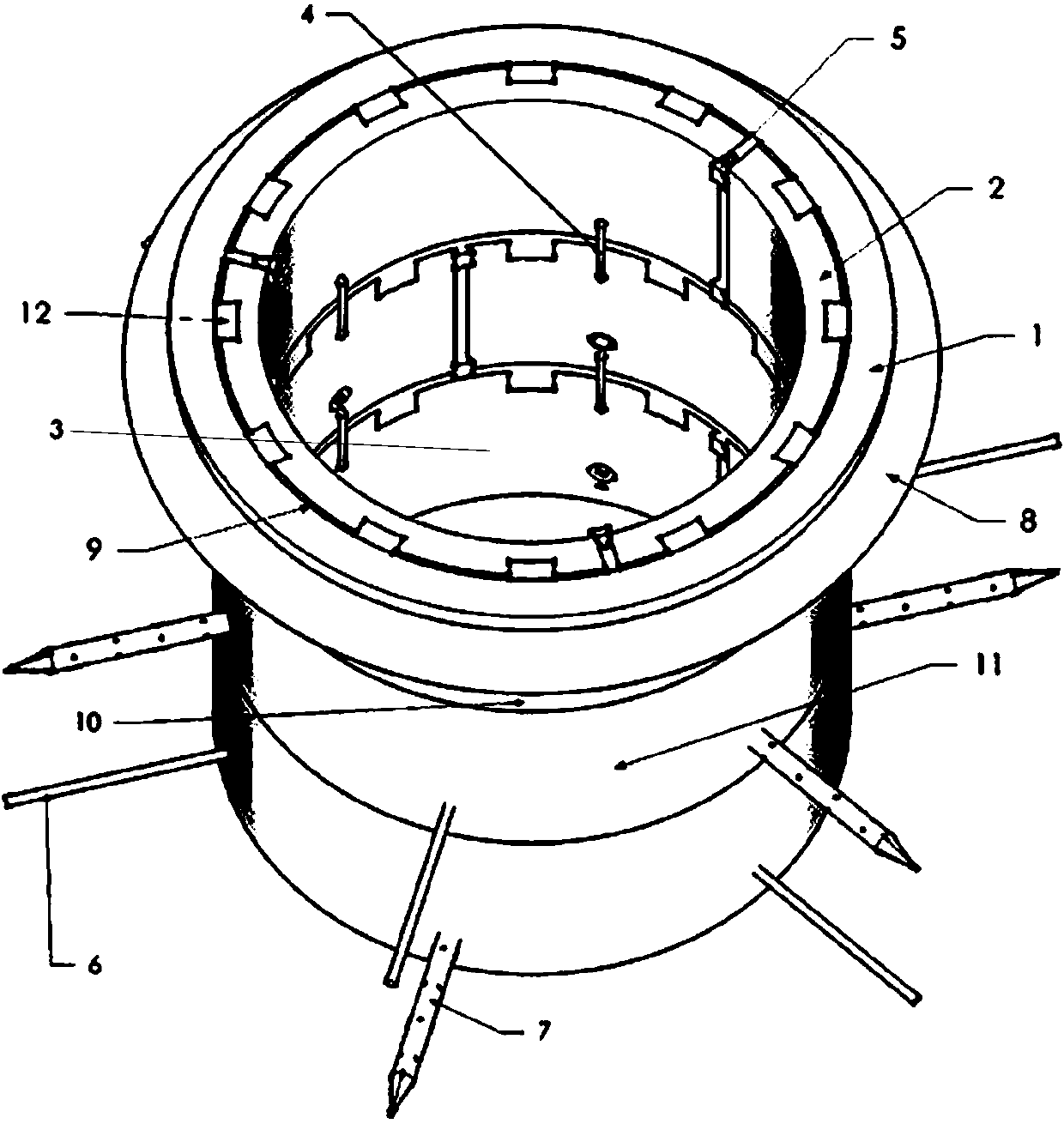 Manual hole digging pile assembly type protection wall and construction technology thereof
