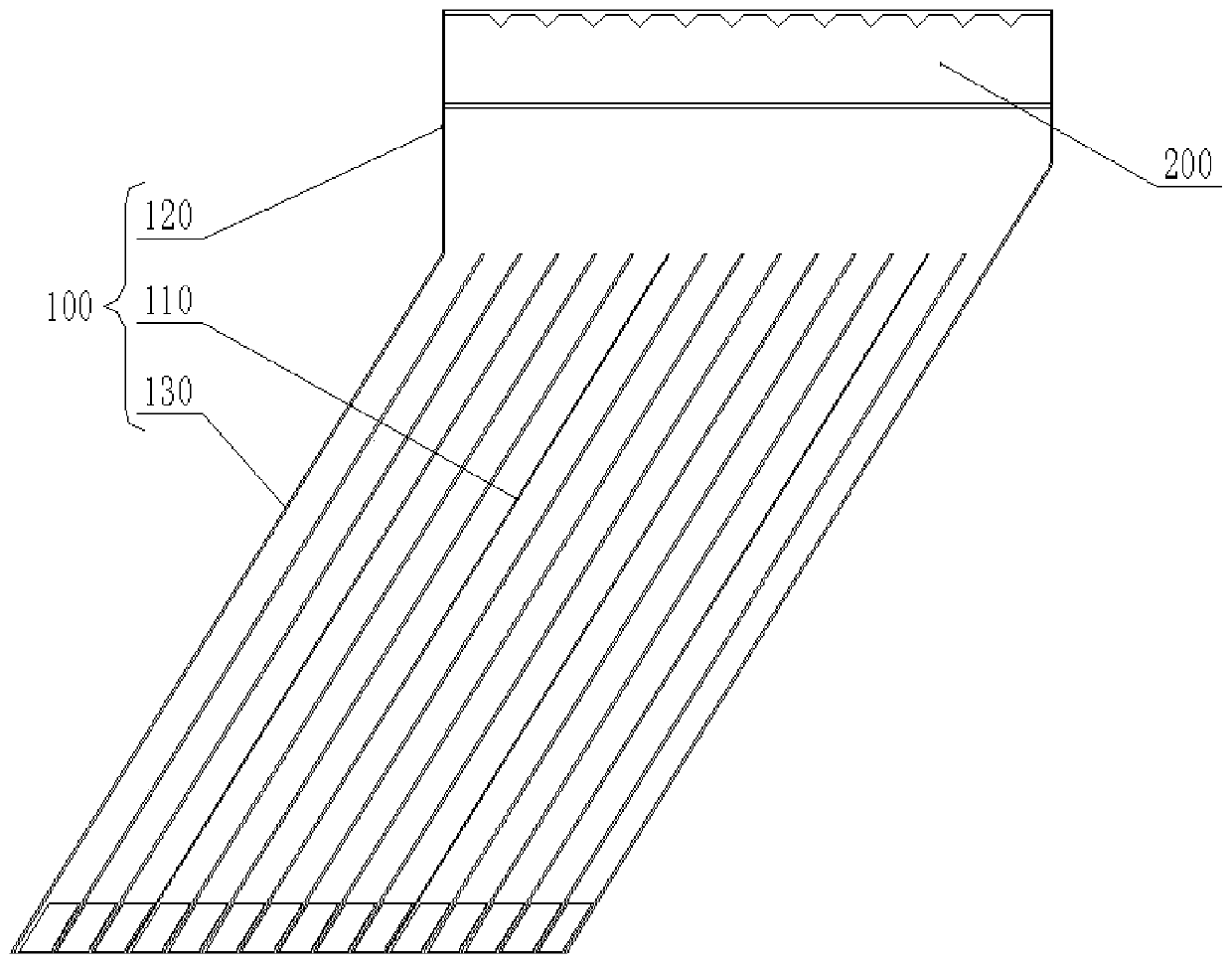 Inclined panel clarification device and settling pond