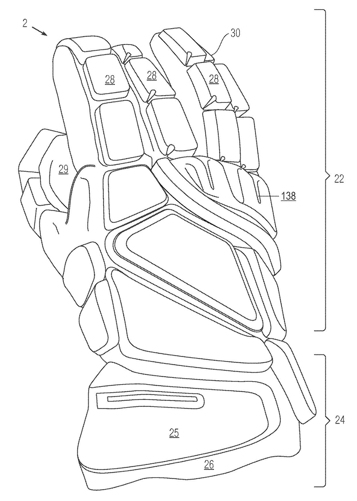 Protective sports glove