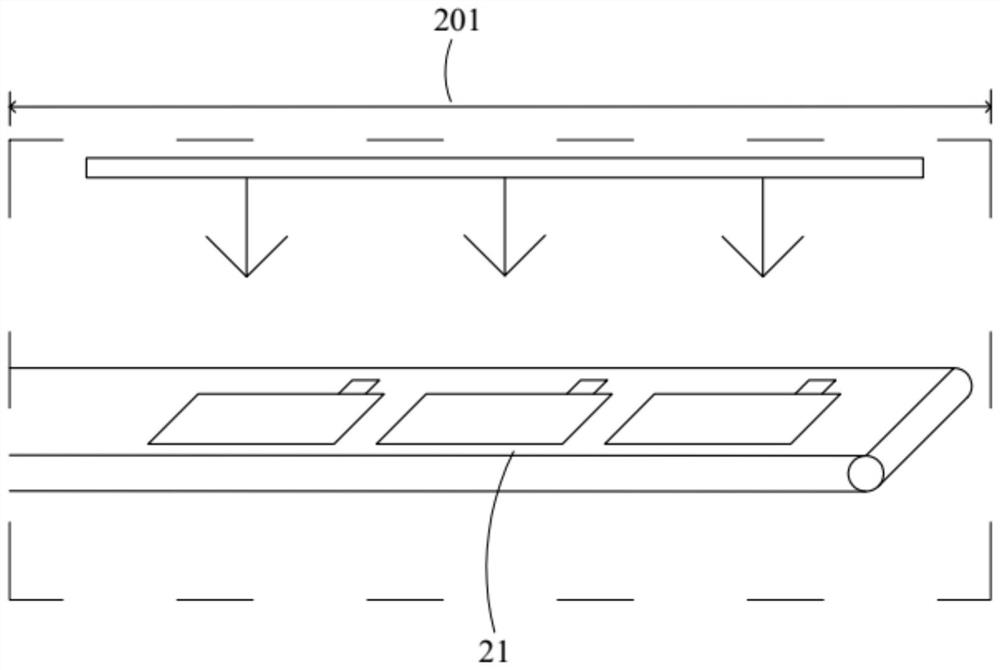 A battery electrode group preparation device, a battery electrode group preparation method, and a battery electrode group