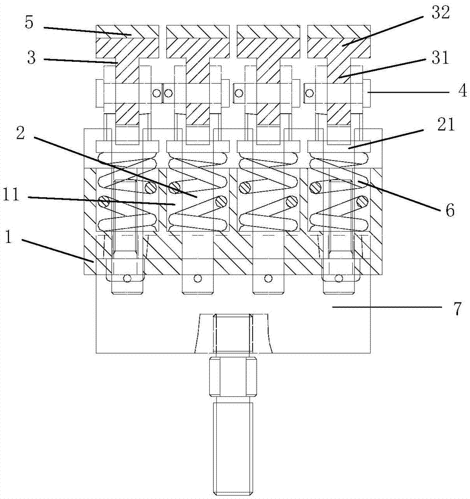 Distributed-contact moving contact device