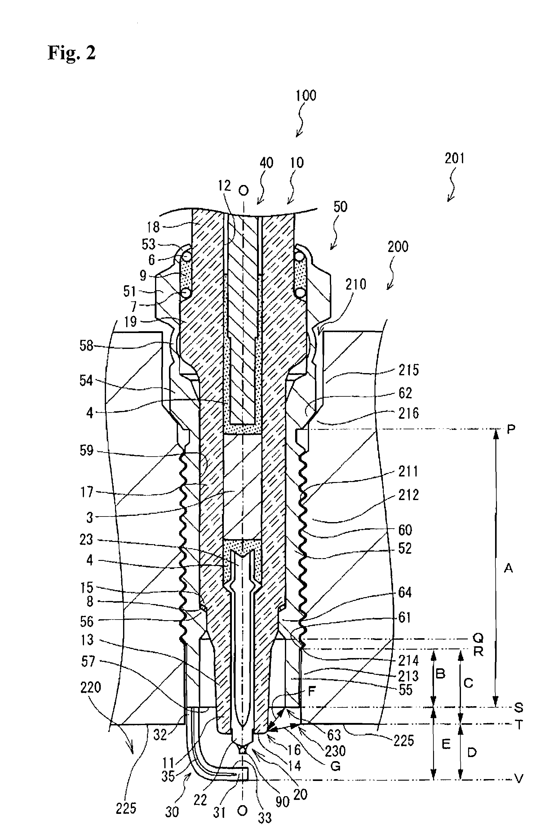 Spark plug and internal combusion engine in which the spark plug is disposed