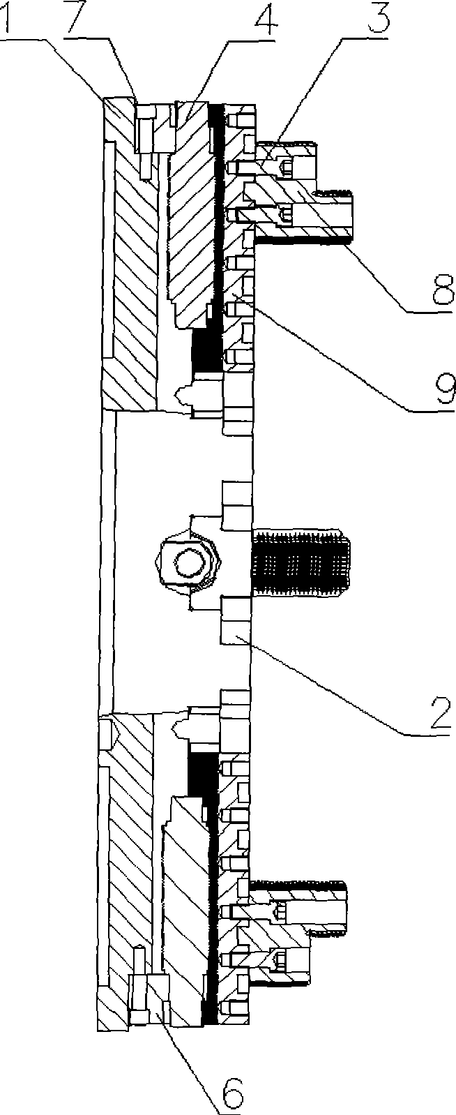 Improved type reinforced leadscrew type heavy-load four-jaw independent chuck