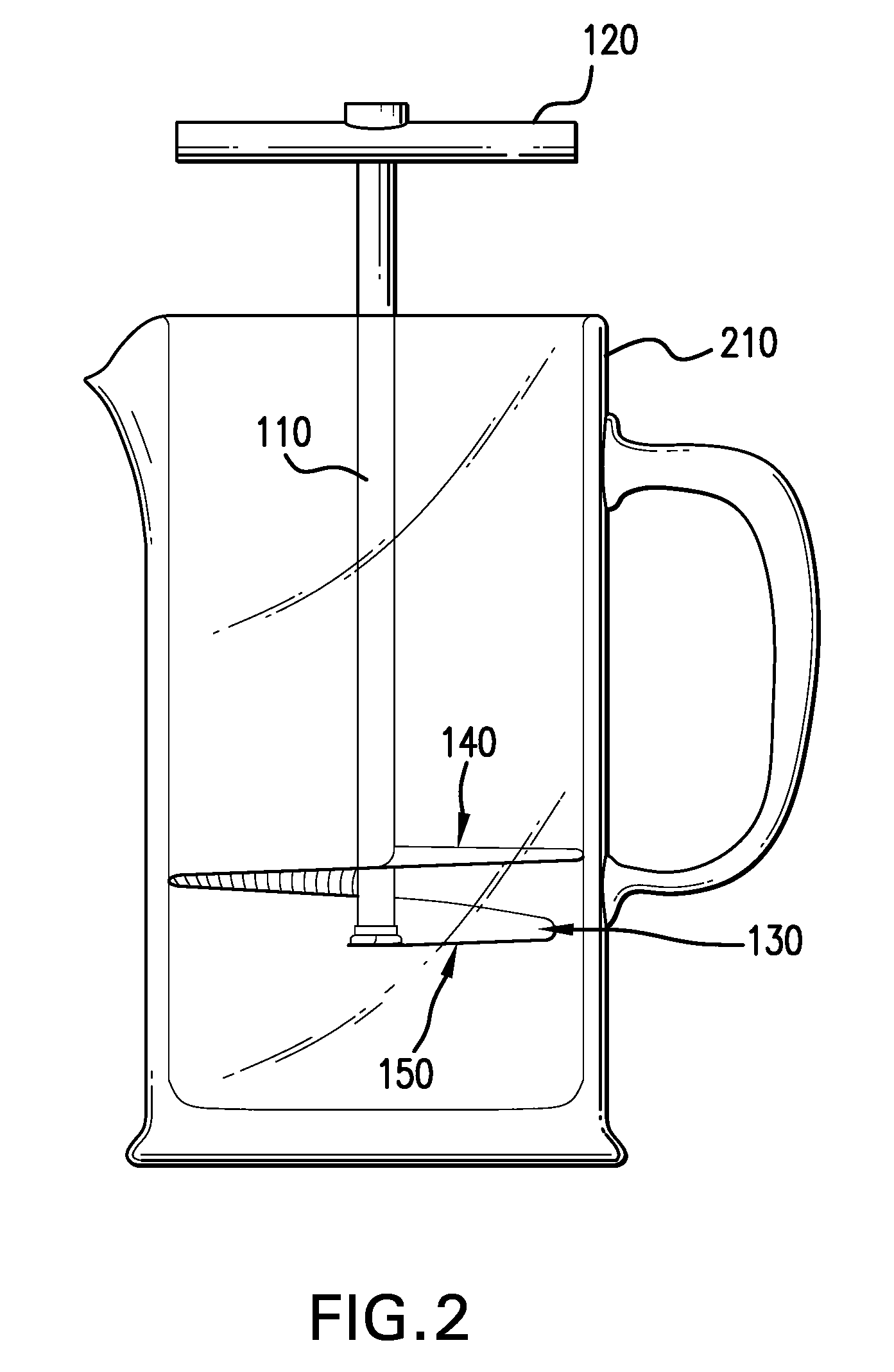 Device and method for cleaning a french or coffee press