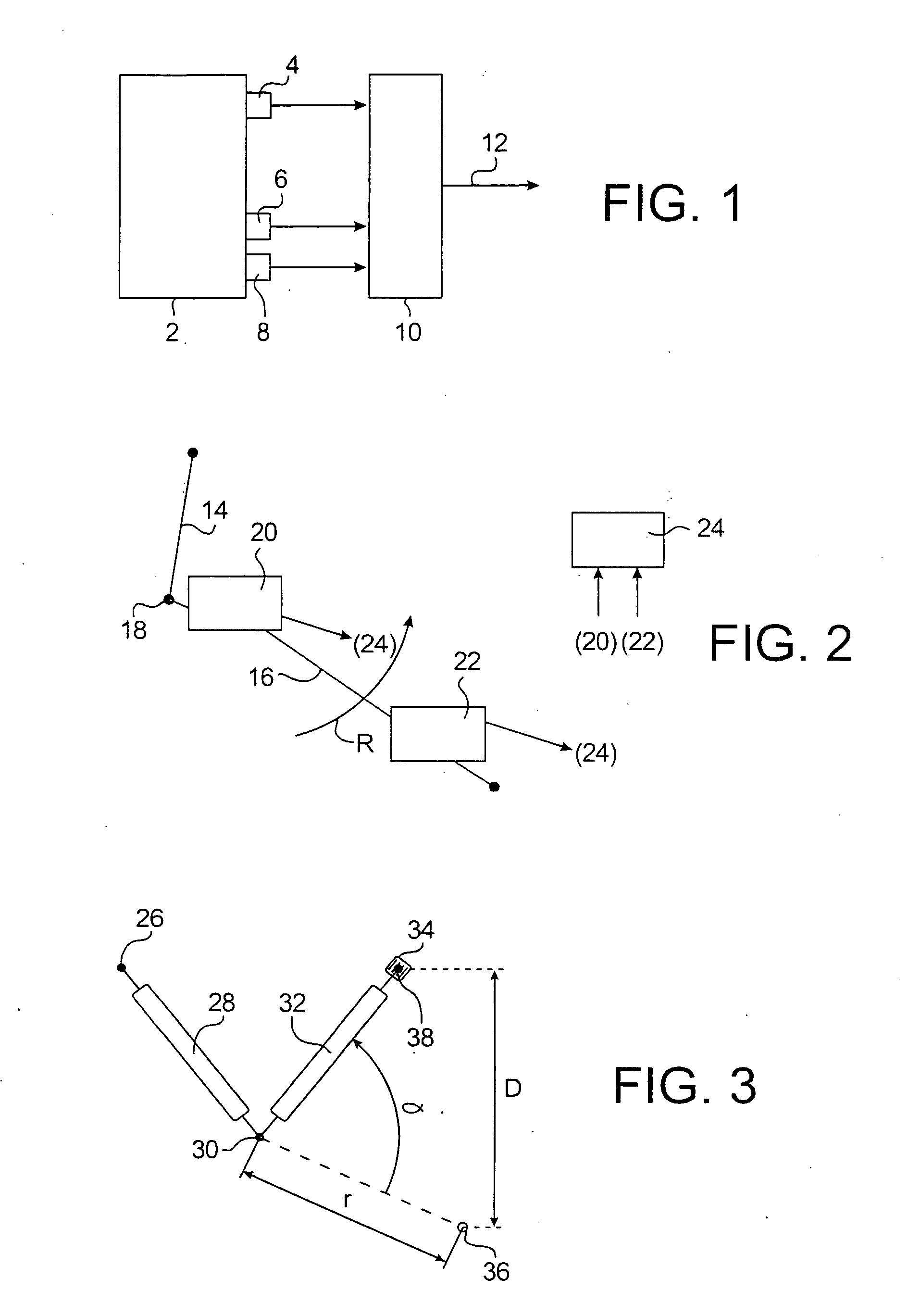 Method of sensing the motion of a solid, using an absolute measurement that is associated with a measurement calculated by double integration