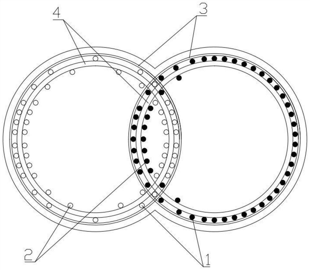 BIM (Building Information Modeling)-based tree-shaped column node steel bar arrangement structure and construction method