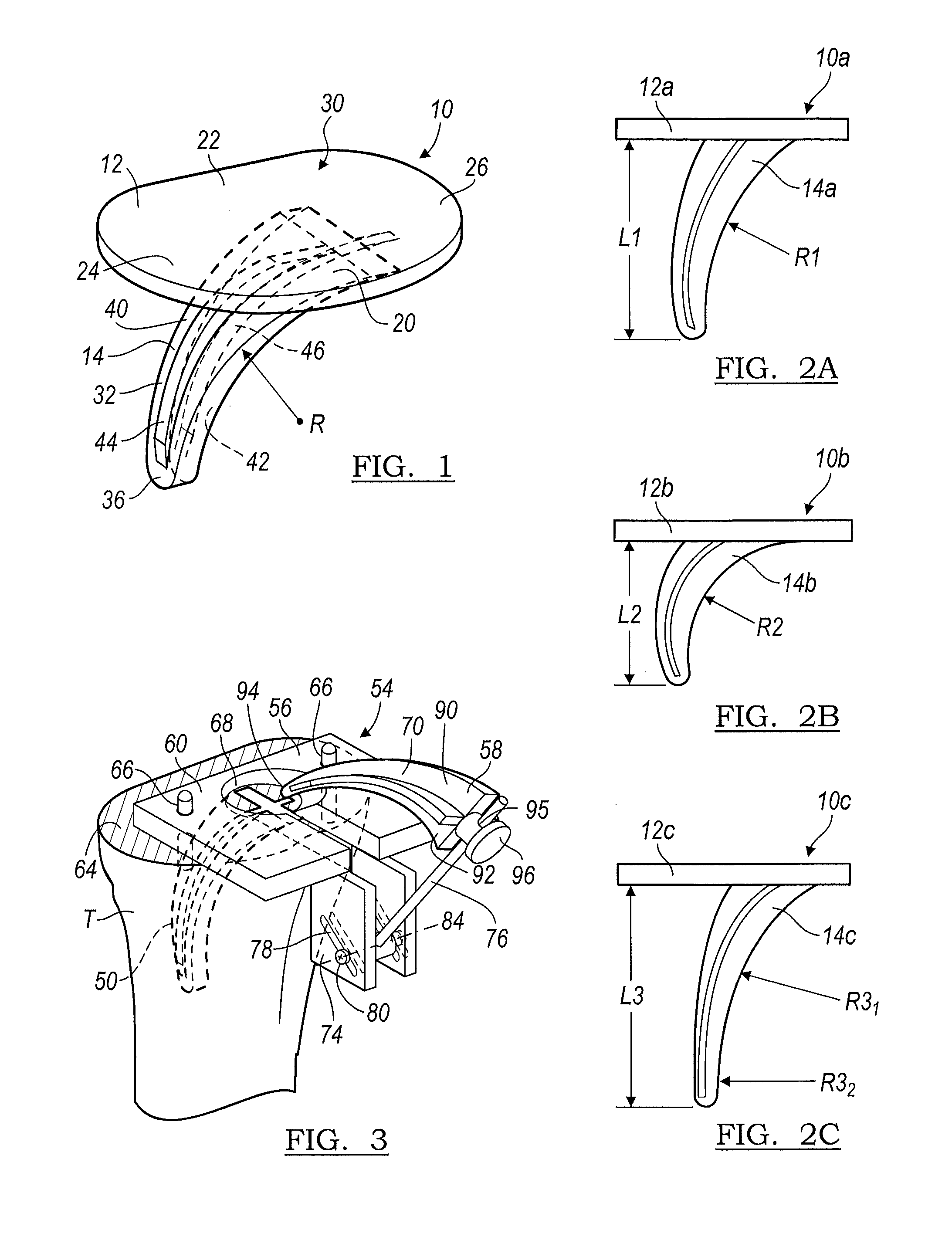 Instrumentation And Method For Implanting A Curved Stem Tibial Tray