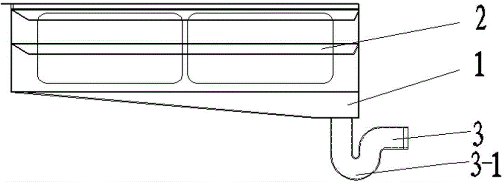 Side surface air intake sewage guide tank device for full-automatic electrostatic dust removal filter case