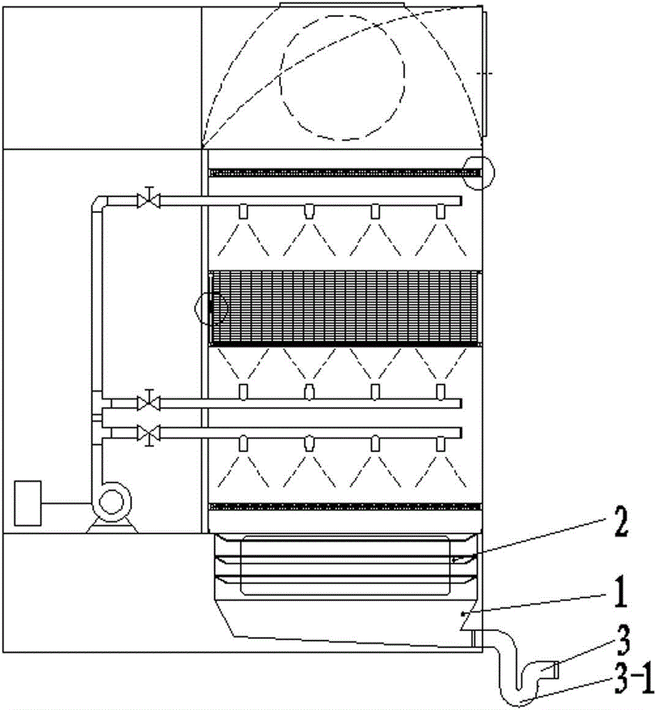 Side surface air intake sewage guide tank device for full-automatic electrostatic dust removal filter case