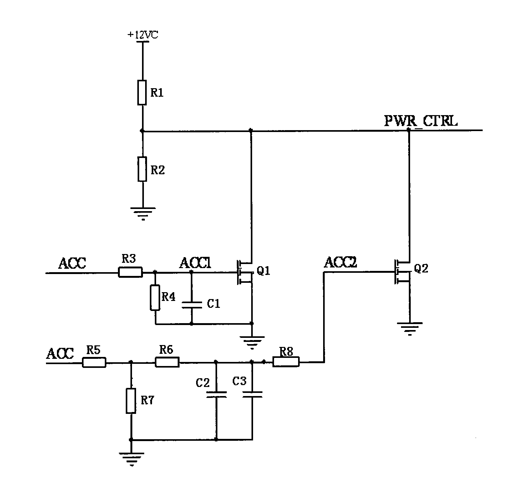 Switching machine protecting circuit of vehicle information system