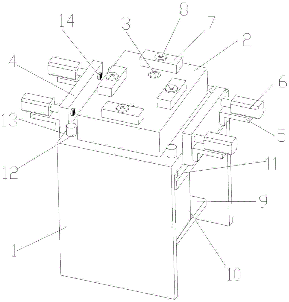 Rectangular frame welding device