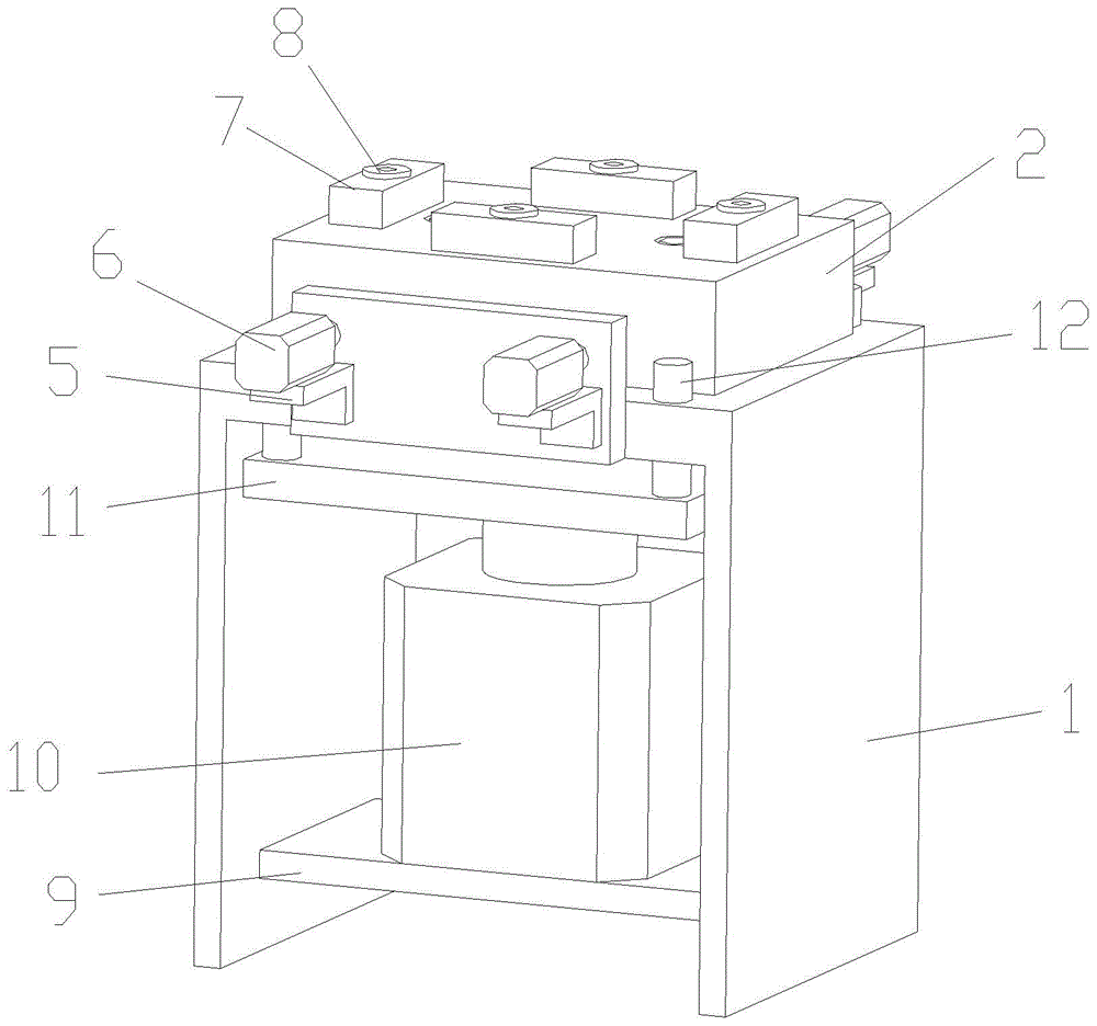 Rectangular frame welding device